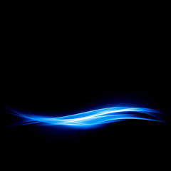 Wall Mural - Blue dynamic modern abstract swoosh wave