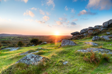 Wall Mural - Sunset in the Cornish Countryside