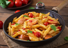 Penne Pasta With Tomatoes And Sausage