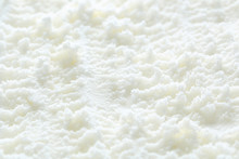 Sweet White Ice Cream Background, Close Up