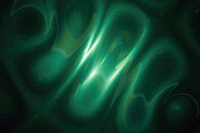 Neon Ghosts - In Dark Jade. Abstract Squiggly Bright Color Shiny Pattern.