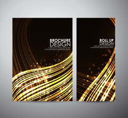 Wall Mural - Brochure business design template or roll up. Vector Illustration. 