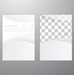Wall Mural - Vector white of wavy banner. 