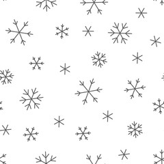 Wall Mural - Seamless pattern with Christmas snowflakes