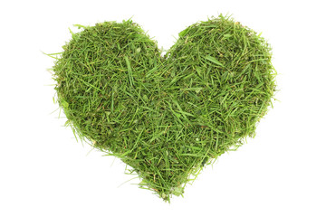 Wall Mural - Grass cuttings in a heart shape