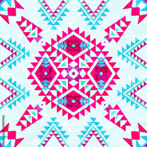 Board z aluminiowym obramowaniem Ornament w stylu navajo