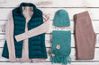 © margostock - Beautiful female set of winter clothes.