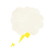 cartoon thundercloud symbol