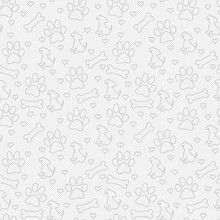 Gray Doggy Tile Pattern Repeat Background