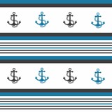Hipster pattern background with anchor.