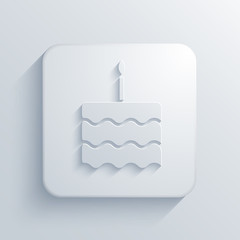 Sticker - Vector modern cake light icon