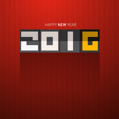 Wall Mural - 2016 Happy New Year Vector