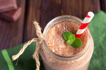 Canvas Print - Chocolate smoothie (milkshake)