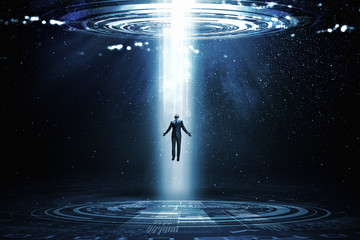man standing in light