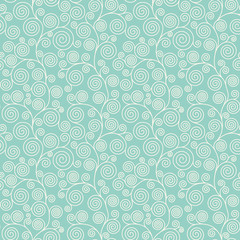 Seamless pattern with curvy spirals