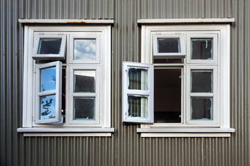 vintage windows in reykjavik iceland