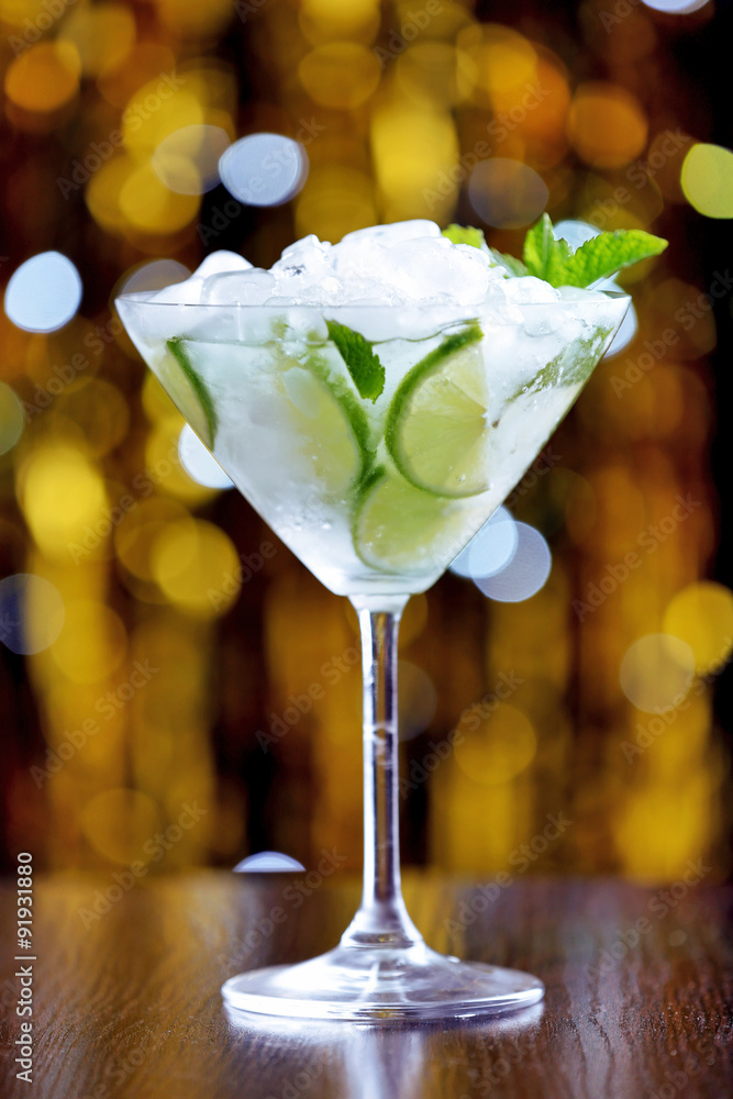 on blurred lights background