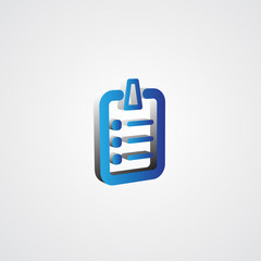 Wall Mural - Blue 3d Clipboard illustration
