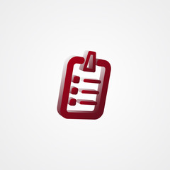 Wall Mural - Checklist Red 3d  illustration