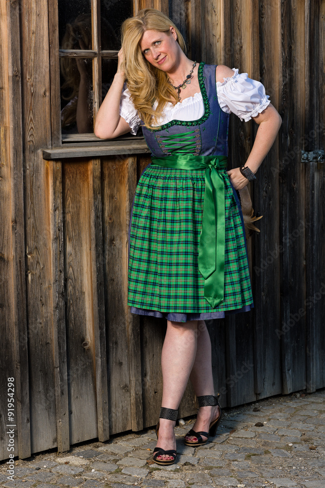 Bavarian Woman in traditional clothing, Oktoberfest - Series 1/21 Stock  Photo | Adobe Stock