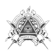 All Seeing Eye. Mystic Occult Esoteric.