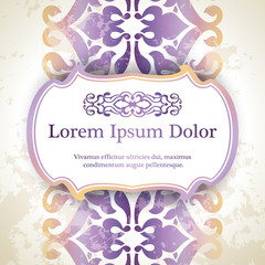 Sticker - Invitation card with arabesque decor