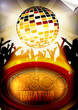 Retro Disco Party Poster Background Template - Vector Illustration
