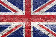 United Kingdom - National Flag On Brick Wall