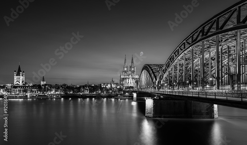 Fototapeta na wymiar Cologne Black and White