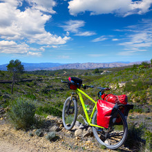 Cycling Tourism MTB Bike In Pedralba Valencia With Panniers