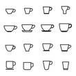 Coffee cup icons set