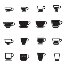 Coffee Cup Icons Set