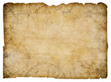 Fototapeta Mapy - old nautical treasure map isolated on white