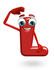 Cartoon Character of alphabet L