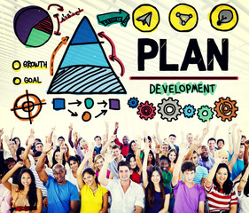 Wall Mural - Plan Planning Development growth Goal Concept