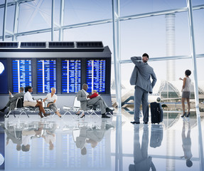 Wall Mural - Business People Airport Terminal Travel Departure Concept