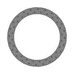 Greek national antique round pattern, vector.