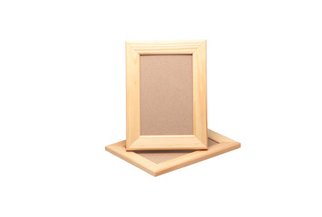 Two wooden picture frames.