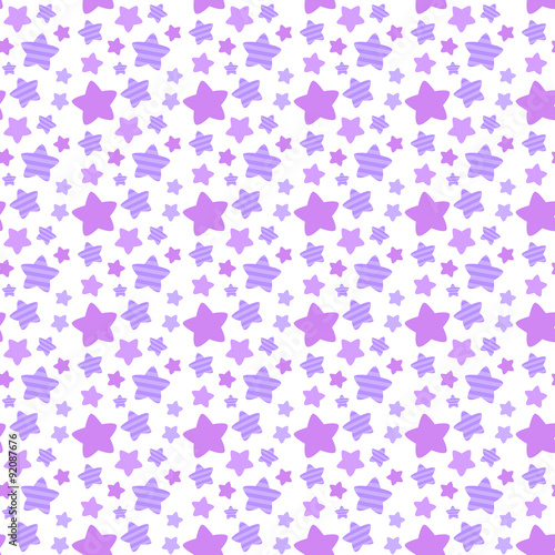 紫色の星柄 シームレスパターン Stock Illustration Adobe Stock