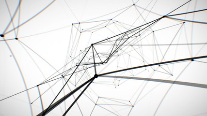 Canvas Print - Abstract Network Looped Animation. HD 1080.
