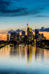 Canvas Print - Frankfurt am Main during sunset