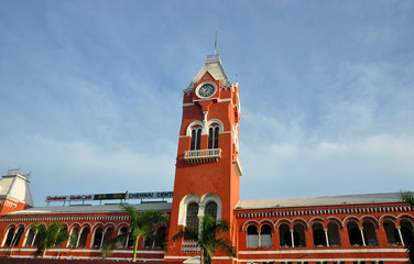 Chennai Central Station is an iconic building built during the British rule in India.