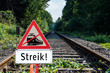 Bahn Streik Schild