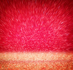 Wall Mural - Defocused abstract red lights background
