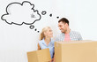 © Syda Productions - couple with delivery boxes moving to new home