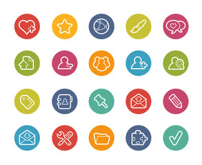 Wall Mural - chat room icons -- printemps series