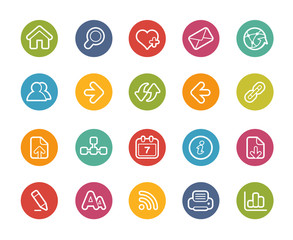 Wall Mural - web navigation icons-- printemps series