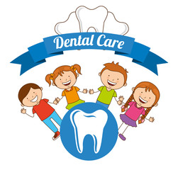 Canvas Print - children dental care 