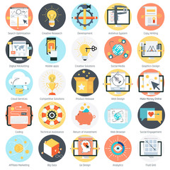 Search engine optimization theme, flat style, colorful, vector i