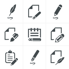 Writing icons